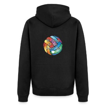 Je serai toujours son plus grand fan de volleyball - Veste à capuche bio Premium Unisexe - noir - Dos - Nico (187cm)