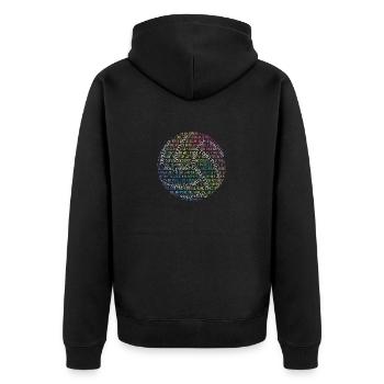 Cute Volleyball Design Silhouette Team Sports - Unisex Premium Organic Zip Hoodie - black - Back - Nico (187cm)
