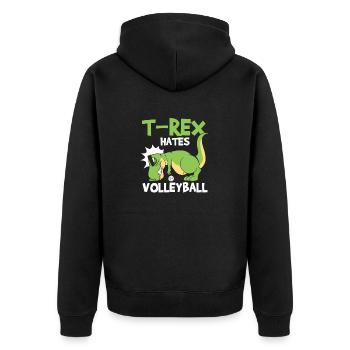 T-Rex déteste les joueurs de volleyball athlètes sports de loisir - Veste à capuche bio Premium Unisexe - noir - Dos - Nico (187cm)