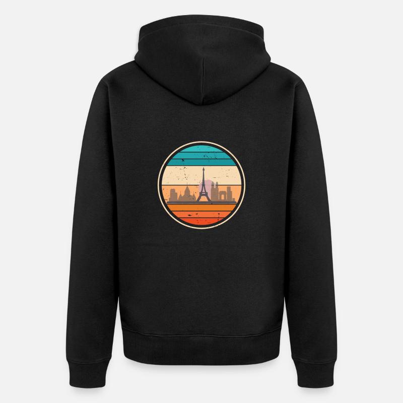 Bonjour Paris - Veste à capuche bio Premium Unisexe - noir