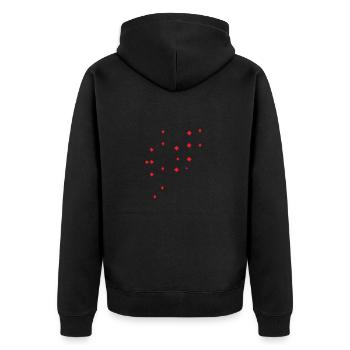 AMAZIGH BERBER KABYLE Z AMAZIGH KABYLE MOTIV - Unisex Premium Bio Zip Hoodie - Schwarz - Hinten - Nico (187cm)