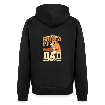 Best Guinea Pig Dad Ever Rodent Cavy Lover - Unisex Premium Organic Zip Hoodie - black - Back - Nico (187cm)