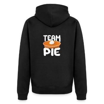 Équipe Pie Citrouille Thanksgiving Day Pèlerin Automne - Veste à capuche bio Premium Unisexe - noir - Dos - Nico (187cm)