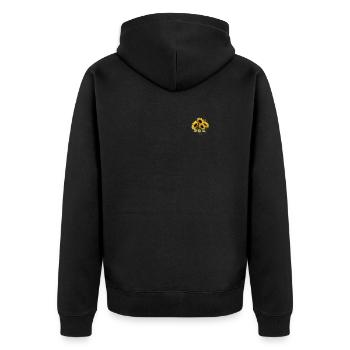 Jaune Tournesol Amoureux Fleurs Fraîches Patch Floral - Veste à capuche bio Premium Unisexe - noir - Dos - Nico (187cm)