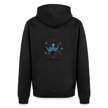 K-pop 5-star - Veste à capuche bio Premium Unisexe - noir - Dos - Nico (187cm)