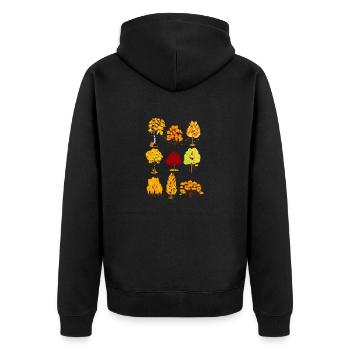 Halloween, Autumn, Trees, Autumn, Season, Leaves, Leaf - Unisex Premium Organic Zip Hoodie - black - Back - Nico (187cm)