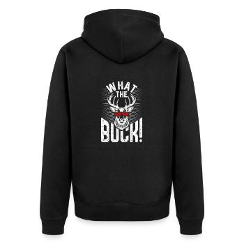Qu’est-ce que le Buck drôle Chasse au cerf Rack à bois de wapiti - Veste à capuche bio Premium Unisexe - noir - Dos - Nico (187cm)
