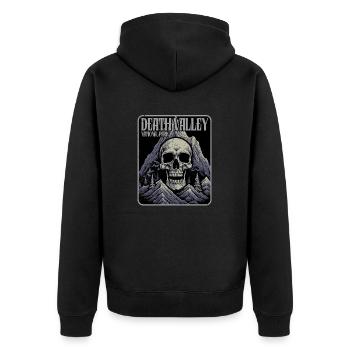 Funny death valley national park united states - Unisex Premium Organic Zip Hoodie - black - Back - Nico (187cm)