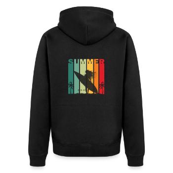 Surfer Girl - Veste à capuche bio Premium Unisexe - noir - Dos - Nico (187cm)