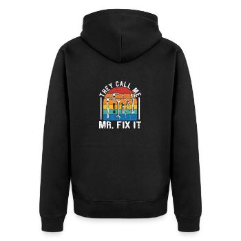 Ils m’appellent M. Fix It Funny Handyman Dad - Veste à capuche bio Premium Unisexe - noir - Dos - Nico (187cm)