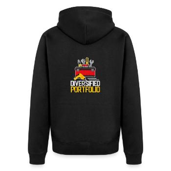 Portefeuille diversifié de mécaniques amusantes - Veste à capuche bio Premium Unisexe - noir - Dos - Nico (187cm)