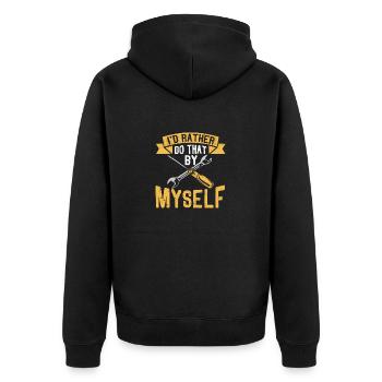 Je préfère le faire moi-même - Veste à capuche bio Premium Unisexe - noir - Dos - Nico (187cm)