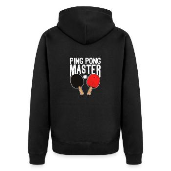 Ping Pong Master Vintage Joueur de tennis de table Drôle - Veste à capuche bio Premium Unisexe - noir - Dos - Nico (187cm)