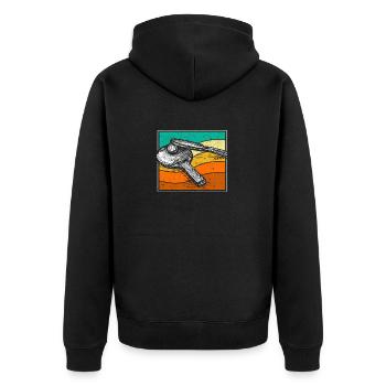 Drôle Amateurs de tennis de table Rétro Vintage Ping - Veste à capuche bio Premium Unisexe - noir - Dos - Nico (187cm)