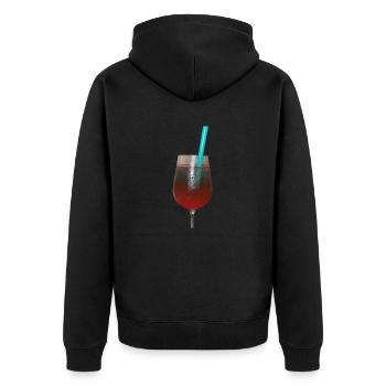 Cocktail - Unisex Premium Organic Zip Hoodie - black - Back - Nico (187cm)