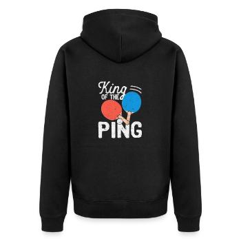 King Of The Ping Drôle Table de Tennis De Table - Veste à capuche bio Premium Unisexe - noir - Dos - Nico (187cm)