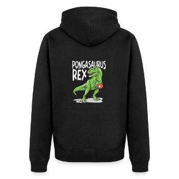 Pongasaurus Rex Ping Pong Master Table Drôle - Veste à capuche bio Premium Unisexe - noir - Dos - Nico (187cm)