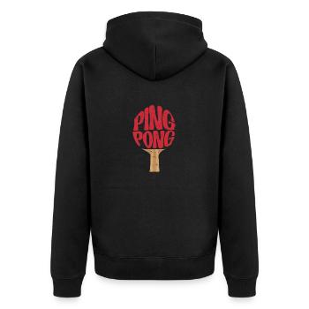 Ping Pong Paddle Joueur de tennis de table drôle - Veste à capuche bio Premium Unisexe - noir - Dos - Nico (187cm)