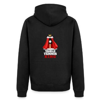 Table tennis king Funny table tennis player - Unisex Premium Organic Zip Hoodie - black - Back - Nico (187cm)