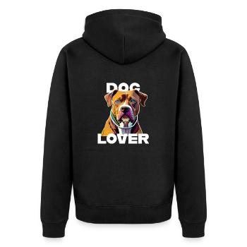 Amant des chiens American Stafford - Veste à capuche bio Premium Unisexe - noir - Dos - Nico (187cm)