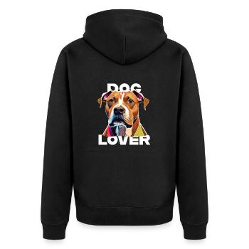 Amant des chiens American Stafford - Veste à capuche bio Premium Unisexe - noir - Dos - Nico (187cm)