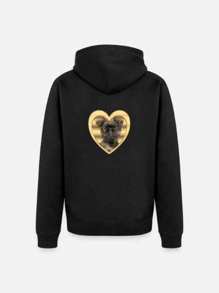 Affenpinscher - Dog lover - Dog heart - Unisex Premium Organic Zip Hoodie - black