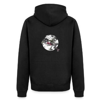 Joueur de hockey skeleton amant d’Halloween - Veste à capuche bio Premium Unisexe - noir - Dos - Nico (187cm)