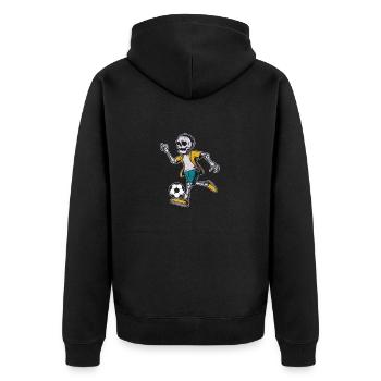 Skeleton Soccer drôle Halloween Sports Player - Veste à capuche bio Premium Unisexe - noir - Dos - Nico (187cm)