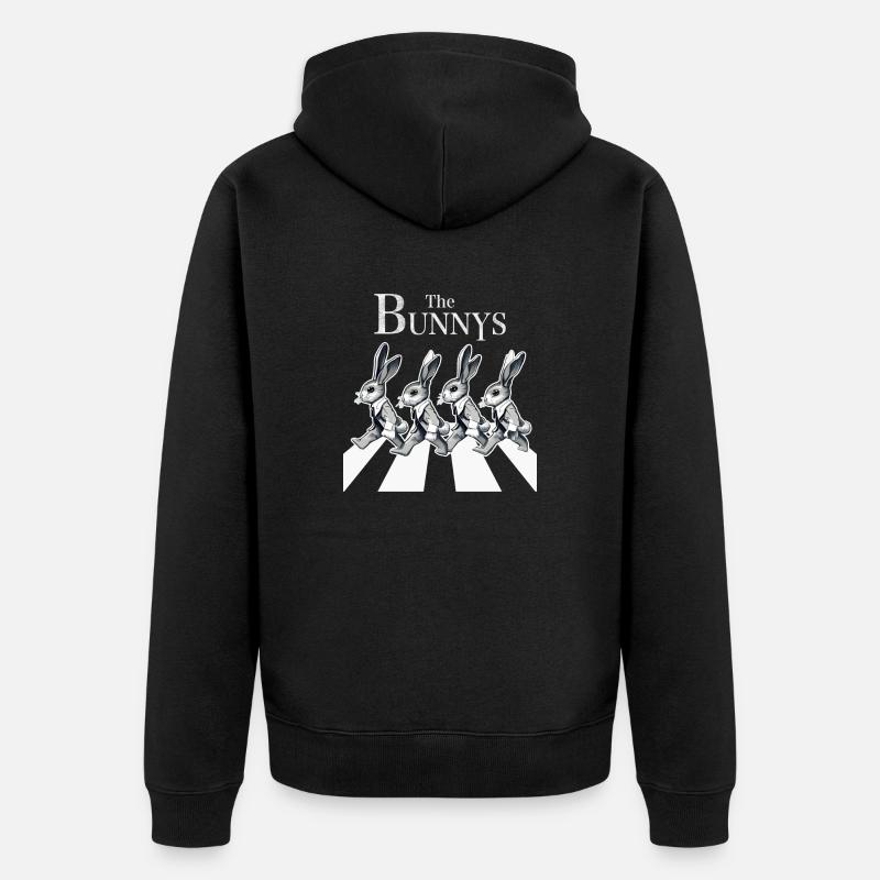 Lapins - Veste à capuche bio Premium Unisexe - noir