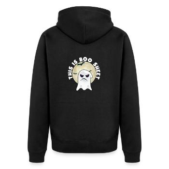 C’est Boo Sheet Ghost Funny Halloween Spooky - Veste à capuche bio Premium Unisexe - noir - Dos - Nico (187cm)