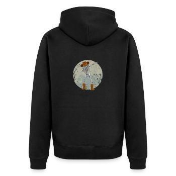 Dabbing Skeleton Cowboy Hat Drôle Halloween Dab - Veste à capuche bio Premium Unisexe - noir - Dos - Nico (187cm)