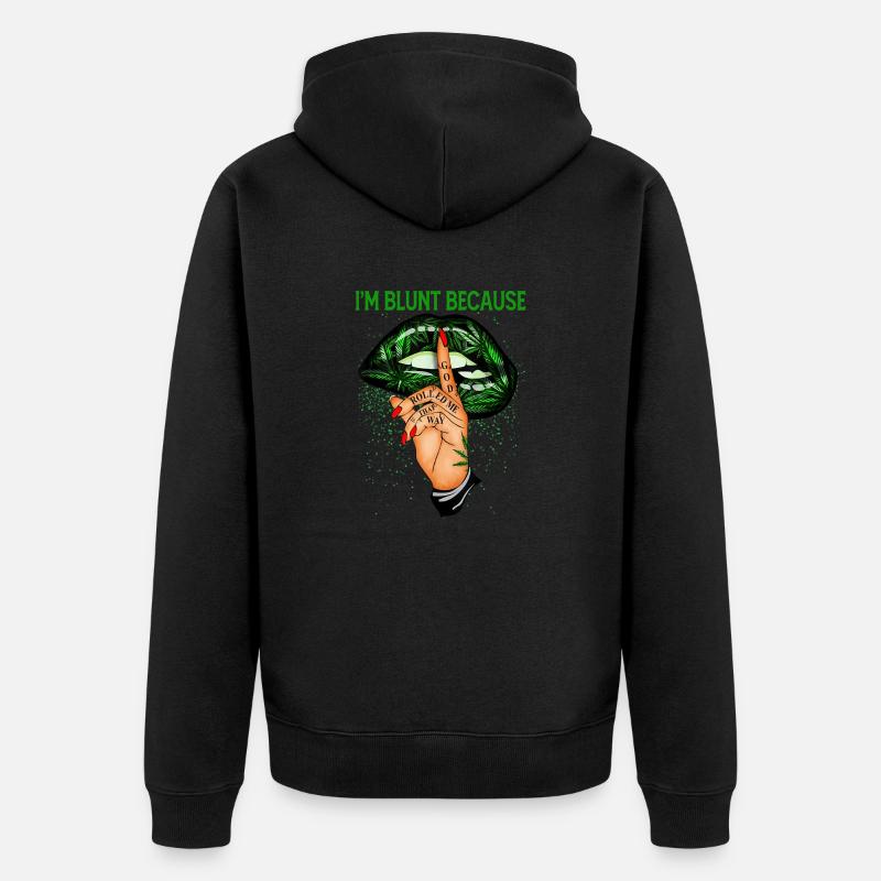 ImBluntParce que GodRolledMeThatWay - Veste à capuche bio Premium Unisexe - noir