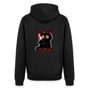 Halloween chat effrayant tu n’as rien vu chat noir - Veste à capuche bio Premium Unisexe - noir - Dos - Nico (187cm)