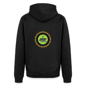 Proud To Be A Solar Panel Installer - Unisex Premium Organic Zip Hoodie - black - Back - Nico (187cm)