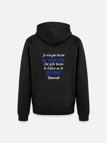 J'me barre au quebec - Veste à capuche bio Premium Unisexe - noir