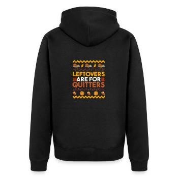 Les restes sont moches merci aux fainéants - Veste à capuche bio Premium Unisexe - noir - Dos - Nico (187cm)