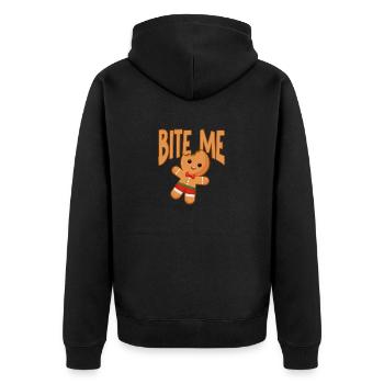 Me Gingerbread Man Funny Christmas Cookie - Veste à capuche bio Premium Unisexe - noir - Dos - Nico (187cm)