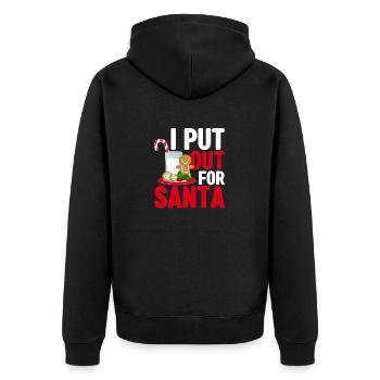 I have a merry Christmas for Santa Claus - Unisex Premium Organic Zip Hoodie - black - Back - Nico (187cm)