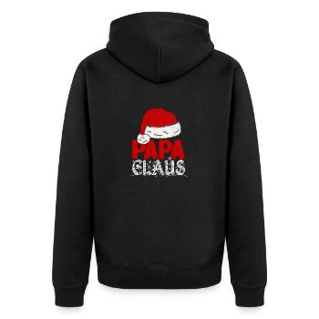 Papa Noël Papa Père Noël Famille - Veste à capuche bio Premium Unisexe - noir - Dos - Nico (187cm)