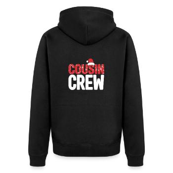 Cousin Crew Santa Christmas Family Matching - Unisex Premium Organic Zip Hoodie - black - Back - Nico (187cm)