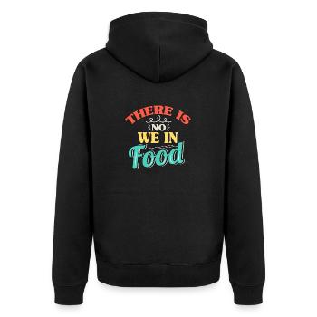 Non nous dans l’alimentation - Veste à capuche bio Premium Unisexe - noir - Dos - Nico (187cm)