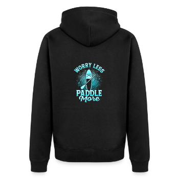 Souciez-vous moins de pagaie plus de planche à pagaie debout - Veste à capuche bio Premium Unisexe - noir - Dos - Nico (187cm)