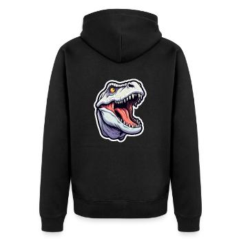 Dinosaure T Rex - Veste à capuche bio Premium Unisexe - noir - Dos - Nico (187cm)