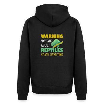 Avertissement peut parler de reptiles Lizard Lover - Veste à capuche bio Premium Unisexe - noir - Dos - Nico (187cm)