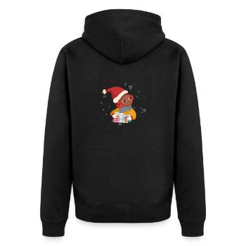 Cute, Black, Afro, African, American - Unisex Premium Organic Zip Hoodie - black - Back - Nico (187cm)