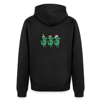 3 Crocodiles de Noël Père Noël Noël - Veste à capuche bio Premium Unisexe - noir - Dos - Nico (187cm)