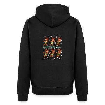 6 Repérer les rennes Famille des lumières de Noël - Veste à capuche bio Premium Unisexe - noir - Dos - Nico (187cm)