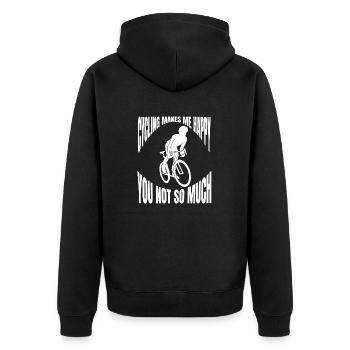 Cyclistes cyclistes Cyclistes cyclistes - Veste à capuche bio Premium Unisexe - noir - Dos - Nico (187cm)