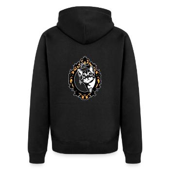 Babykatze - Unisex Premium Bio Zip Hoodie - Schwarz - Hinten - Nico (187cm)