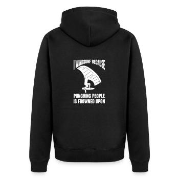 Planche à voile Kitesurfers Windsurfers Kitesurf - Veste à capuche bio Premium Unisexe - noir - Dos - Nico (187cm)